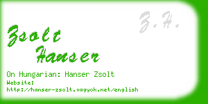 zsolt hanser business card